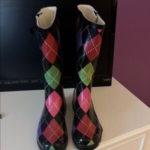Stylish Argyle Rain Boots for Women by Henry Ferreira
